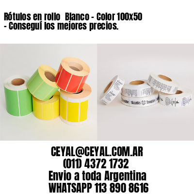 Rótulos en rollo  Blanco – Color 100×50 – Conseguí los mejores precios.
