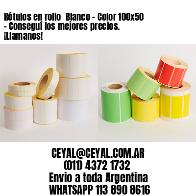 Rótulos en rollo  Blanco – Color 100×50 – Conseguí los mejores precios. ¡Llamanos!