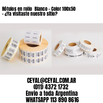 Rótulos en rollo  Blanco – Color 100×50 – ¿Ya visitaste nuestro sitio?