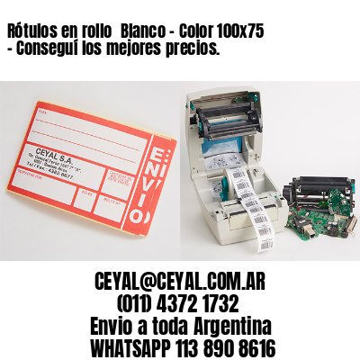 Rótulos en rollo  Blanco – Color 100×75 – Conseguí los mejores precios.