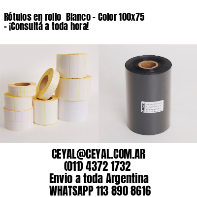 Rótulos en rollo  Blanco – Color 100×75 – ¡Consultá a toda hora!