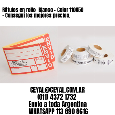 Rótulos en rollo  Blanco – Color 110X50 – Conseguí los mejores precios.
