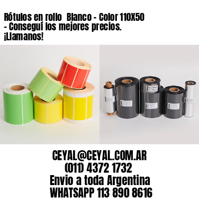 Rótulos en rollo  Blanco – Color 110X50 – Conseguí los mejores precios. ¡Llamanos!
