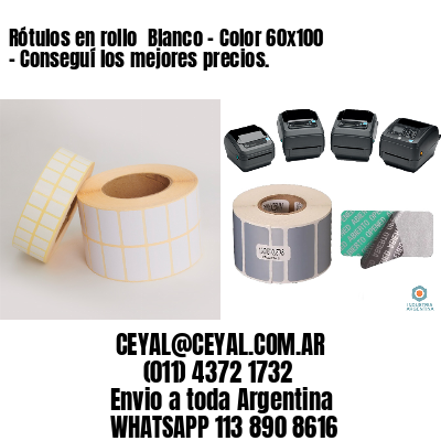 Rótulos en rollo  Blanco – Color 60×100 – Conseguí los mejores precios.