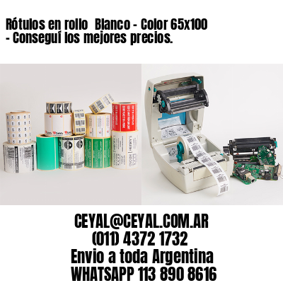 Rótulos en rollo  Blanco – Color 65×100 – Conseguí los mejores precios.