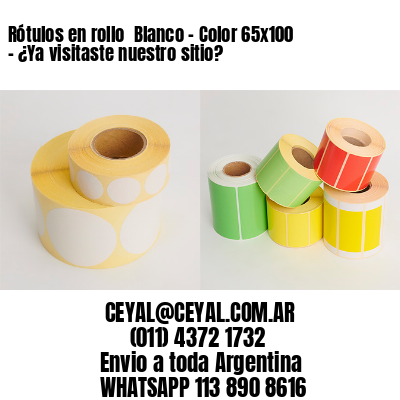 Rótulos en rollo  Blanco – Color 65×100 – ¿Ya visitaste nuestro sitio?