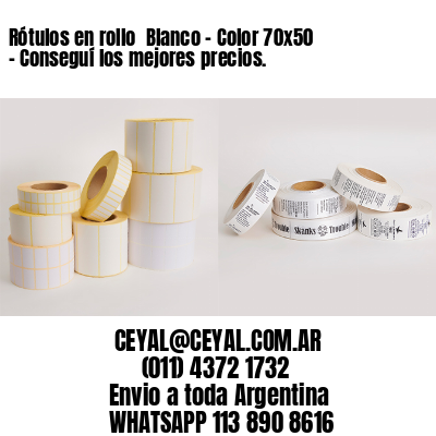 Rótulos en rollo  Blanco – Color 70×50 – Conseguí los mejores precios.