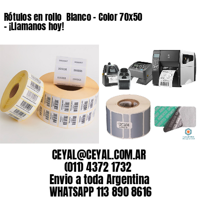 Rótulos en rollo  Blanco – Color 70×50 – ¡Llamanos hoy!