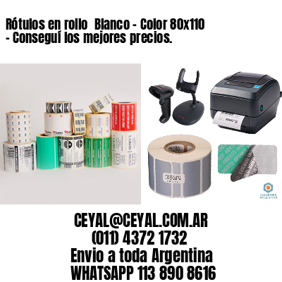 Rótulos en rollo  Blanco – Color 80×110 – Conseguí los mejores precios.