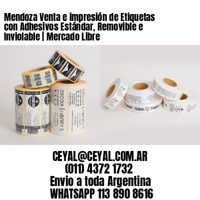 Mendoza Venta e impresión de Etiquetas con Adhesivos Estándar, Removible e Inviolable | Mercado Libre