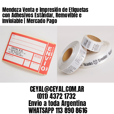 Mendoza Venta e impresión de Etiquetas con Adhesivos Estándar, Removible e Inviolable | Mercado Pago