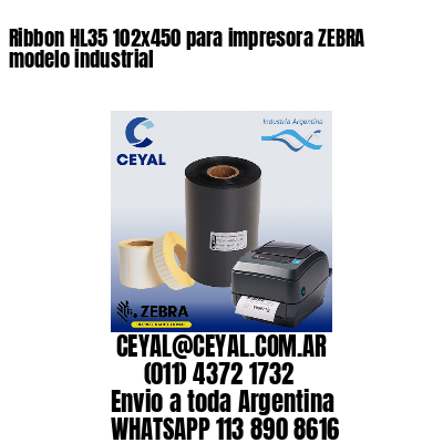 Ribbon HL35 102×450 para impresora ZEBRA modelo industrial