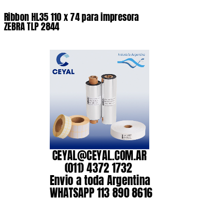 Ribbon HL35 110 x 74 para impresora ZEBRA TLP 2844
