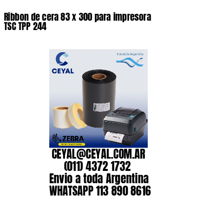 Ribbon de cera 83 x 300 para impresora TSC TPP 244