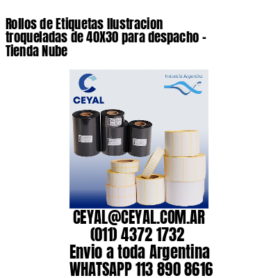 Rollos de Etiquetas Ilustracion troqueladas de 40X30 para despacho – Tienda Nube