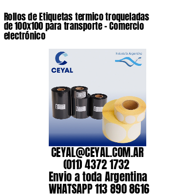 Rollos de Etiquetas termico troqueladas de 100×100 para transporte – Comercio electrónico