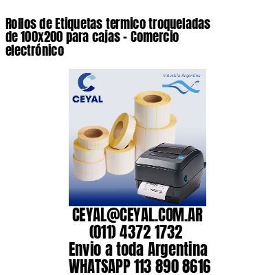 Rollos de Etiquetas termico troqueladas de 100×200 para cajas – Comercio electrónico