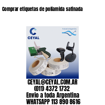 Comprar etiquetas de poliamida satinada