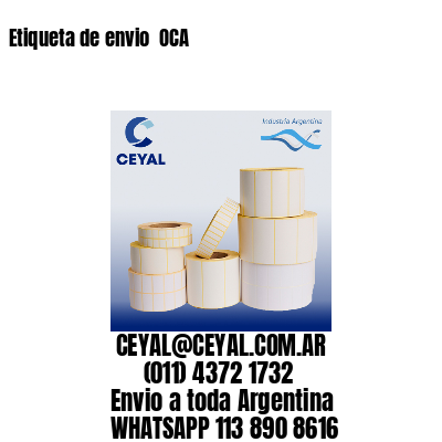 Etiqueta de envio  OCA
