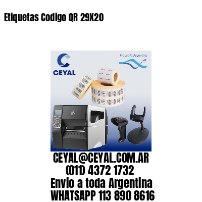 Etiquetas Codigo QR 29X20