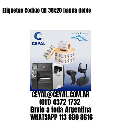 Etiquetas Codigo QR 38×20 banda doble