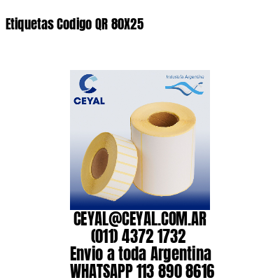 Etiquetas Codigo QR 80X25