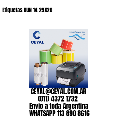 Etiquetas DUN 14 29X20