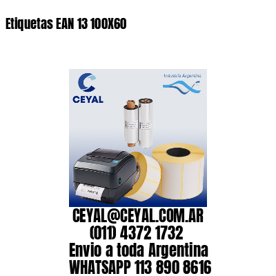Etiquetas EAN 13 100X60
