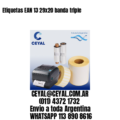 Etiquetas EAN 13 29×20 banda triple