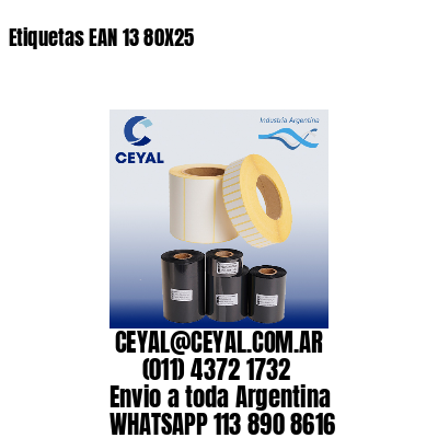 Etiquetas EAN 13 80X25