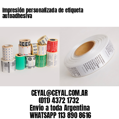 Impresión personalizada de etiqueta autoadhesiva