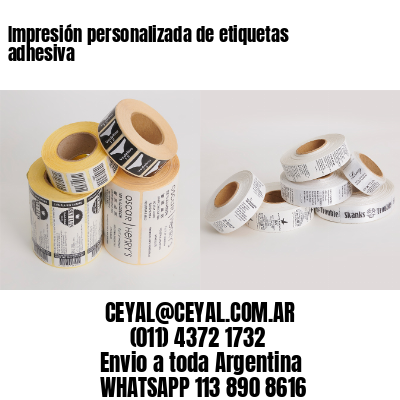 Impresión personalizada de etiquetas adhesiva