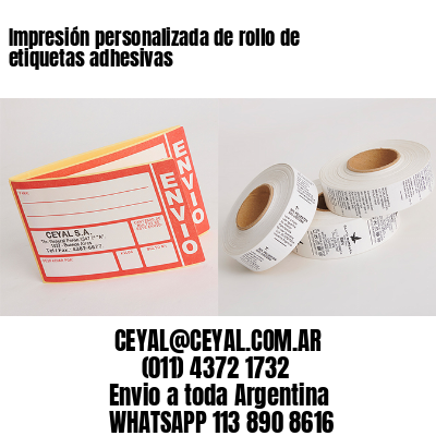 Impresión personalizada de rollo de etiquetas adhesivas