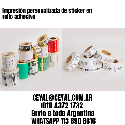 Impresión personalizada de sticker en rollo adhesivo
