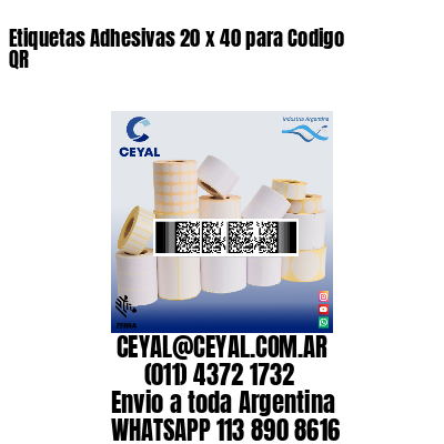 Etiquetas Adhesivas 20 x 40 para Codigo QR