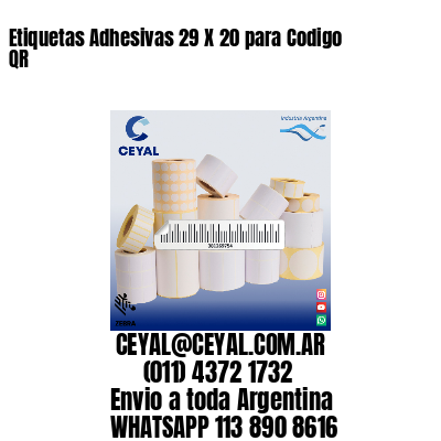 Etiquetas Adhesivas 29 X 20 para Codigo QR