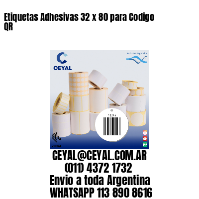 Etiquetas Adhesivas 32 x 80 para Codigo QR