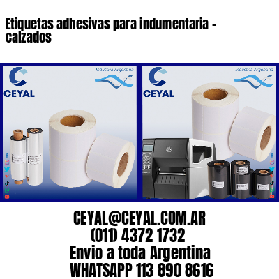 Etiquetas adhesivas para indumentaria – calzados