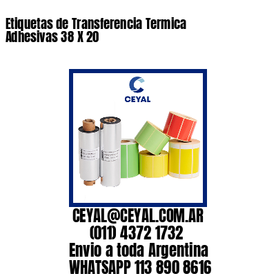 Etiquetas de Transferencia Termica Adhesivas 38 X 20