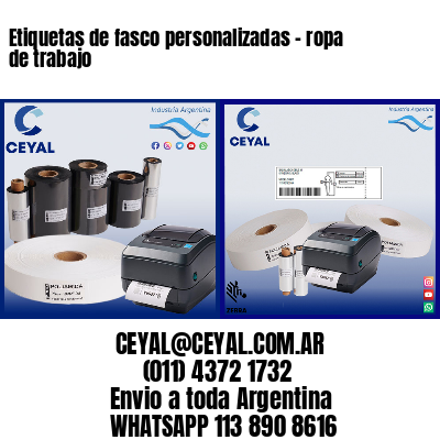 Etiquetas de fasco personalizadas – ropa de trabajo