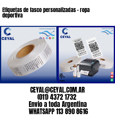 Etiquetas de fasco personalizadas – ropa deportiva