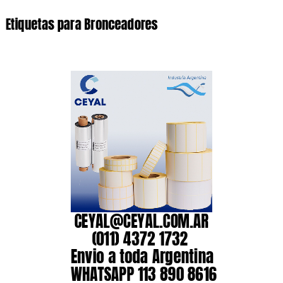 Etiquetas para Bronceadores
