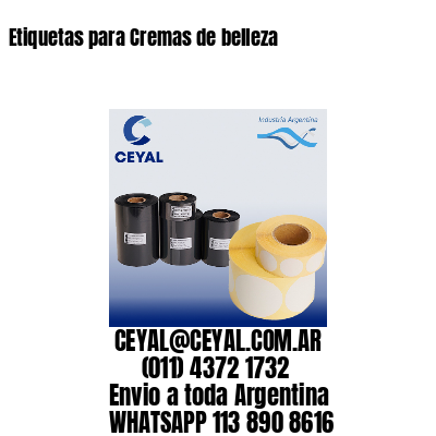 Etiquetas para Cremas de belleza