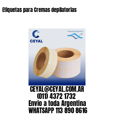 Etiquetas para Cremas depilatorias