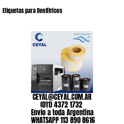 Etiquetas para Dentífricos