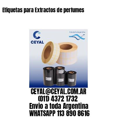 Etiquetas para Extractos de perfumes
