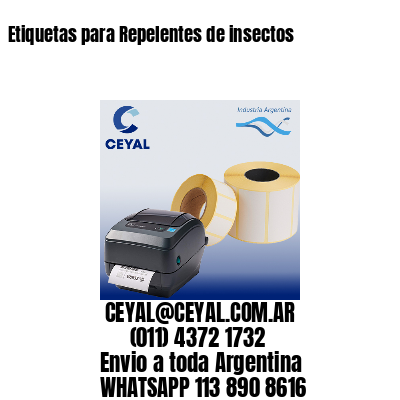 Etiquetas para Repelentes de insectos