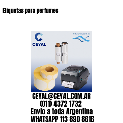 Etiquetas para perfumes