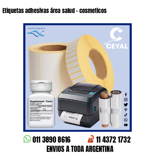 Etiquetas adhesivas área salud – cosmeticos
