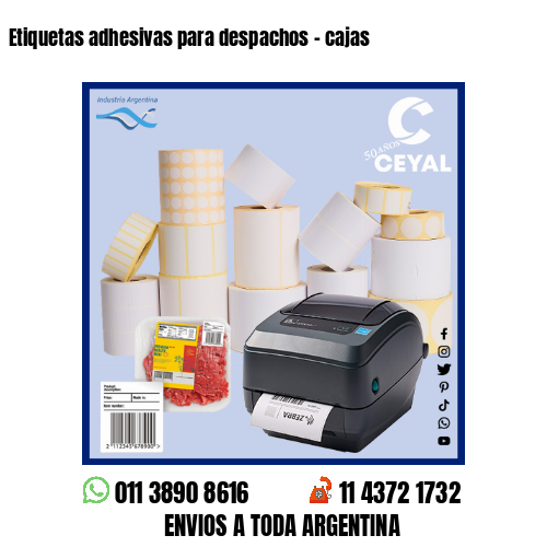 Etiquetas adhesivas para despachos – cajas